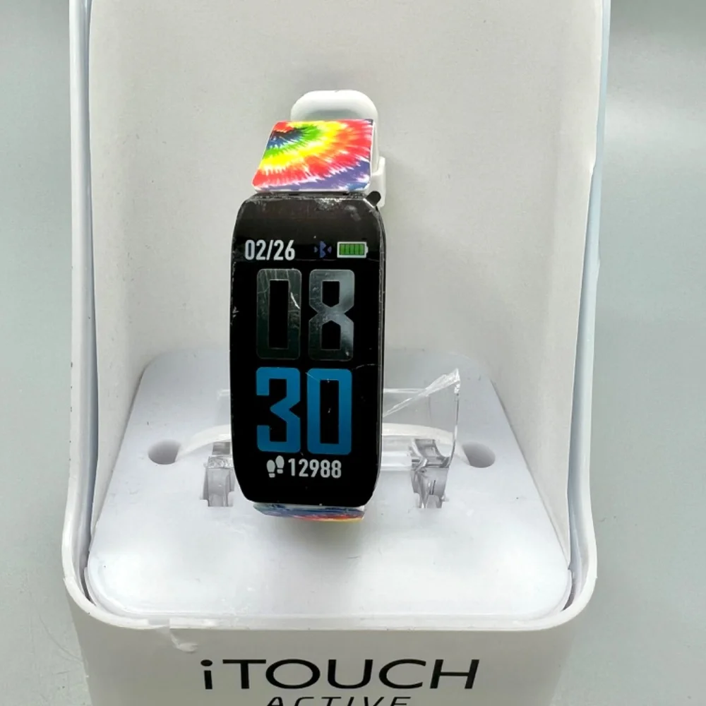 ITouch Action Smartwatch With Tye Dye Design Strap